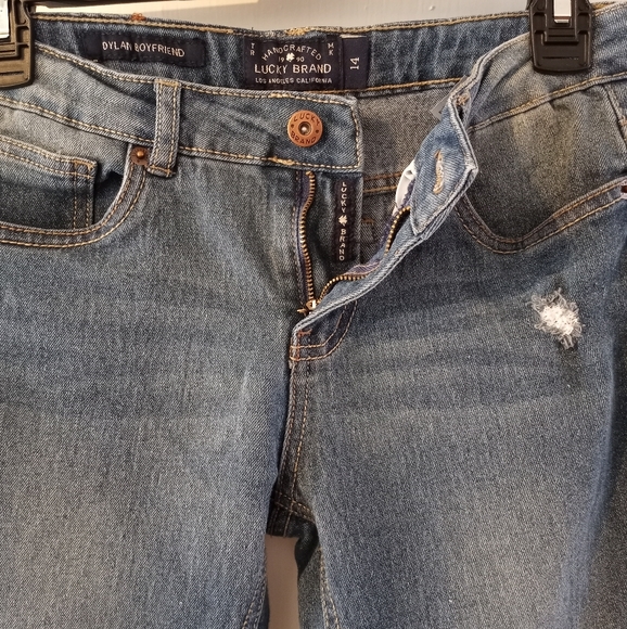 Lucky Brand Dylan Cropped Boyfriend Jeans Girls Size 14 - Picture 12 of 16